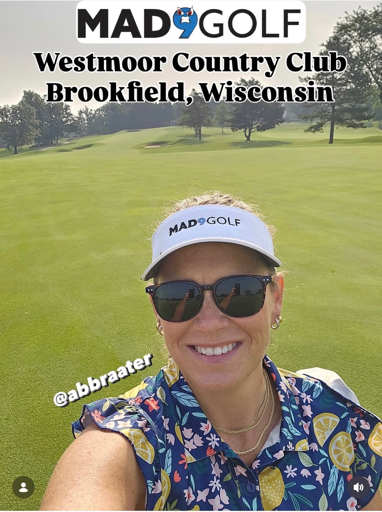 Golf crew wearing MAD9 caps